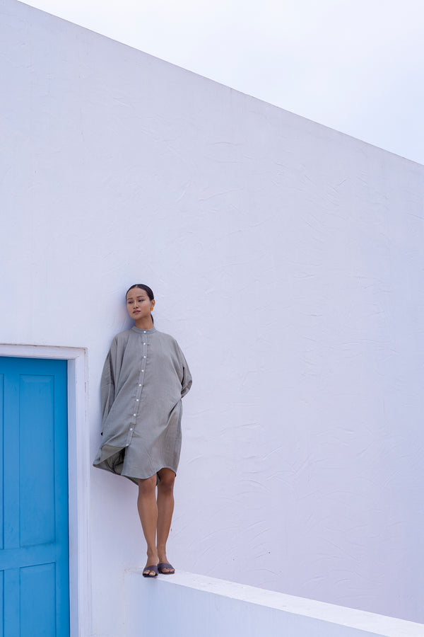 Linen Thoughts into Things Shirt Dress